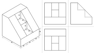 ENGINEERING DRAWING ISOMETRIC AND PROJECTION 38 [upl. by Nahsez]