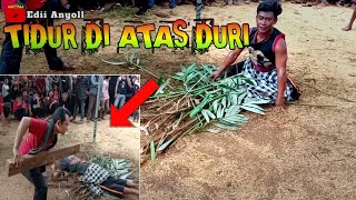 ⚠️Atraksi Gulung gulung di atas duri salak dan pukul pecah batako  Jaranan Leo ponco budoyo🔥🔥 [upl. by Strepphon]