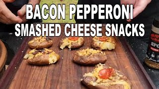 Smashed Bacon Pepperoni Cheese Potato Snacks [upl. by Pisano]