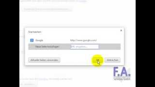 Google Chrome  Startseite ändern [upl. by Suixela]