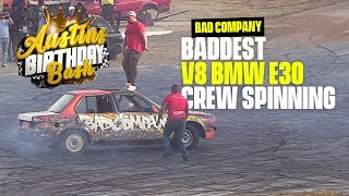 Baddest V8 BMW E30 crew spinning [upl. by Odnuges]