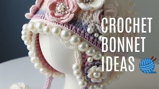 crochet bonnet ideas 🧶 crochet baby bonnet 🧶 AI crochet images ideas 🧶 share ideas [upl. by Nylanaj76]