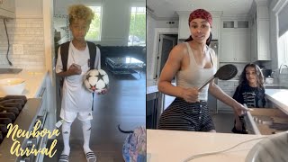 Blac Chyna Cooks Breakfast Before Son Kings Soccer Game 👩🏽‍🍳 [upl. by Lirva692]