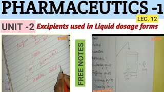 Liquid dosage forms ।। Excipients used in formulation of liquid dosage forms।। Pharmaceutics। Easy [upl. by Akinnor]