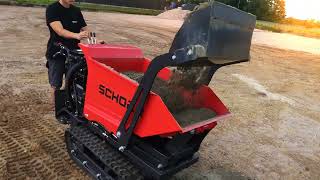 SCHORR Minidumper RR500DHKASH PRO SelbstladerHochkipper Raupendumper Mulde 500kg [upl. by Aynatan]