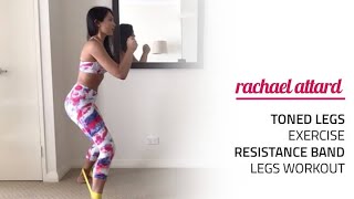 TONED LEGS WORKOUT WITH RESISTANCE BAND  RACHAEL ATTARD [upl. by Hamer]