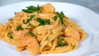 Pasta Con Camarones En Crema De Chipotle  Receta Facil [upl. by Anairdna546]