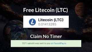 Free Litecoin LTC Claim no Timer  Faucet LTC Dengan Bayaran Tinggi [upl. by Parthinia865]