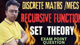 Btech discrete maths MFCSset theory Recursive functiondiscretemaths btechmaths settheory [upl. by Starling]