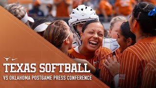 Texas Softball vs Oklahoma Postgame Press Conference April 7 2024 [upl. by Fitzger]