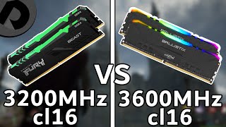 3200MHz cl16 vs 3600MHz cl16 RAM  Ryzen 7 5800x  1080p [upl. by Ranger576]