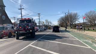 FDNY BFU 6 Responding into a Brush Fire in Gerritsen Beach Brooklyn New York [upl. by Aliuqehs]