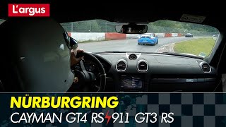 Nürburgring  Cayman GT4 RS vs 991 GT3 RS 720 BTG [upl. by Azilef]