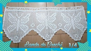 Bando de Crochê Borboleta  Parte 1 [upl. by Kerge68]