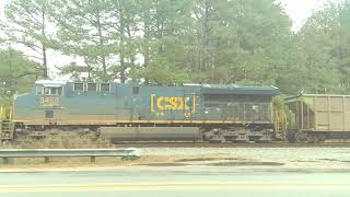 CSX E315 Stops in Collier Yard to let another Train get further ahead [upl. by Acinnad]