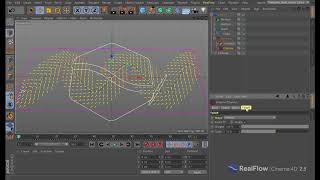 RealFlow  Cinema 4D 25 DSpline daemon  Falloff [upl. by Latsirc]