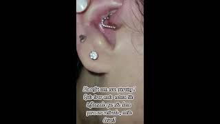 Cicatrização do piercing Daith [upl. by Aitnas]