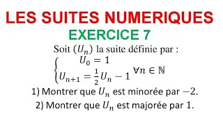 Les suites numériques 1bac exercice 7 [upl. by Pippa]