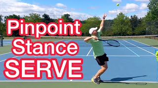 The Correct Footwork On A Pinpoint Stance Serve Tennis Technique Explained [upl. by Buyers]