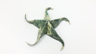 Money Origami Starfish Tutorial [upl. by Dolan]