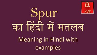 Spur meaning in Hindi [upl. by Bolling246]