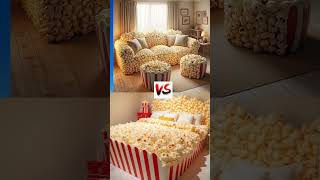 made popcorn bedchoose Lisa Or Lena Home Bedroom 🏠🏨🏡 lisaorlenahome tiktok viralvideo [upl. by Major674]