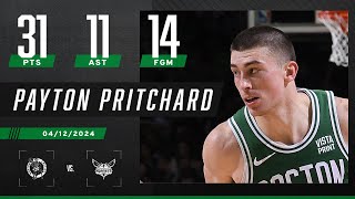 Payton Pritchard’s CAREER HIGH leads Celtics to blowout win vs Hornets  NBA on ESPN [upl. by Nebe]