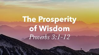 The Prosperity of Wisdom Proverbs 3 [upl. by Mario853]