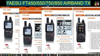 YAESU FTA AIRBAND TRANSCEIVERS [upl. by Nivrac162]