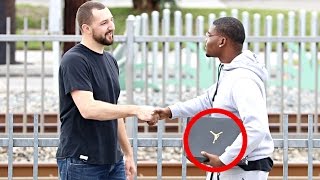 Giving Air Jordans To Strangers [upl. by Nashbar703]