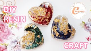 DIY Epoxy Resin Craft  Unique Pocket Hearts Resin Crafts for Beginners  Step by step tutorial [upl. by Jen]