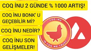 COQ İNU COİN NEDİR COQ COİN BONK COİNİ GERİDE BIRAKACAK MI COQ GELECEĞİ NASIL OLACAK bonk avax [upl. by Yulma]