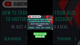 REAL EXAMPLE on How to transfer shares from NSDL to NSDL demat account in 4 EASY STEPS TUTORIAL [upl. by Elliot]
