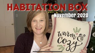 Habitation Box  November 2020  Home Decor Subscription Box [upl. by Eltsirk]