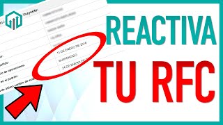 CÓMO REACTIVAR MI RFC SI ESTOY COMO SUSPENDIDO  BÁSICOS DEL SAT  CURSO DEL SAT [upl. by Nikral]