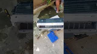 Aircon split type LEAK REPAIRairconditioner airconrepair airconcleaning [upl. by Lyrret81]