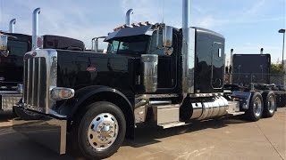 2015 389 Peterbilt Flat Top Metallic Black 23 Gauges 550hp 18 speed hard loaded owner operator [upl. by Lorraine286]