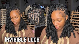 How To Invisible Locs  Parting and Knoting Ends [upl. by Nereil]