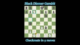 Black Diemer Gambit  Ryder Gambit chess checkmate chesscom chesstraps montagem shorts [upl. by Anaitat]