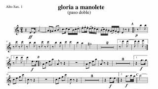 gloria manolete pasodoble partitura [upl. by Netsoj]