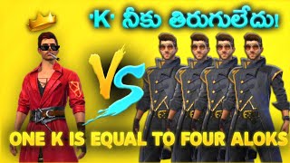 FREE FIRE K CHARACTER TIPS AND TRICKS IN TELUGU K VS ALOK [upl. by Elamor196]