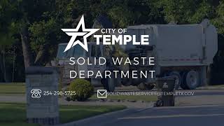 City of Temple Bulk and Brush Collection Information [upl. by Ameg]