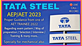 QnA Session with Tata Steel AET Trainee Candidate Tata Steel AET Exam 2023  Tata steel AEP 2023 [upl. by Stubbs36]