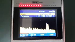 SatFinder DrHD 1000S Motor 90Е  4W rapid spectrum 110mS9FPS test sw 115 [upl. by Alin154]