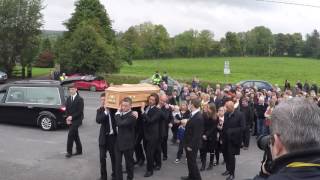 Jim Carrey Is A Pallbearer At Cathriona Whites Funeral In Cappawhite [upl. by Attenej]