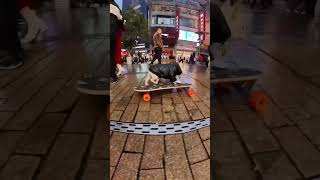 Dogs appear on Changsha Huangxing Road Pedestrian Streetskateboarding shorts [upl. by Dorison]