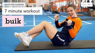 Buikspieren 7 minute workout buikspieroefeningen met Suzanne Schulting 💪🏼🥵 7 minute workout [upl. by Acinehs111]