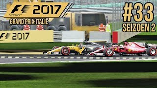 NEK AAN NEK VOOR DE BOCHT  F1 2017 Career Mode 33 Seizoen 2 Italië [upl. by Maddalena631]