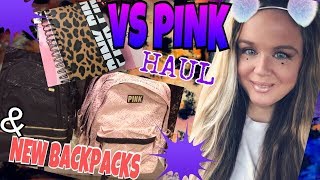 VICTORIAS SECRET PINK HAUL 2017  NEW VS PINK CAMPUS BACKPACKS [upl. by Htevi517]