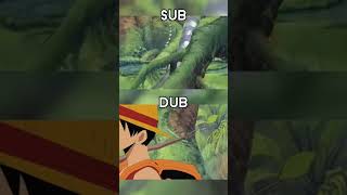 one piece luffy singing dub vs sub [upl. by Anazus]